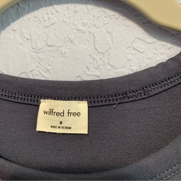 Wilfred Free Stayover Aritiza Gray Long Sleeve Bodycon Mini Dress - Picture 2 of 6